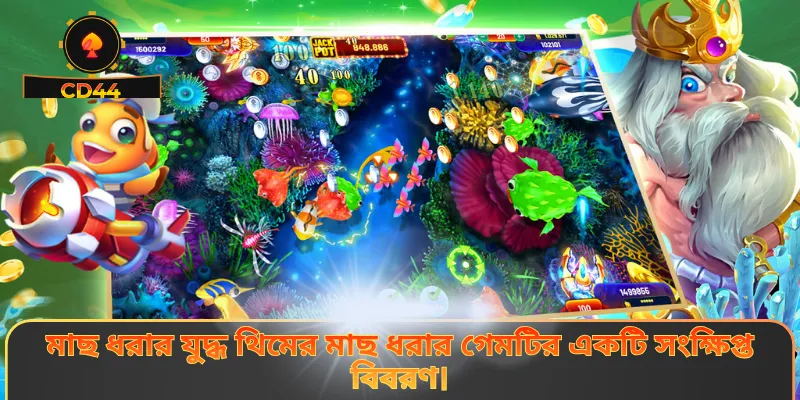 মাছ ধরার যুদ্ধ থিমের মাছ ধরার গেমটির একটি সংক্ষিপ্ত বিবরণ।