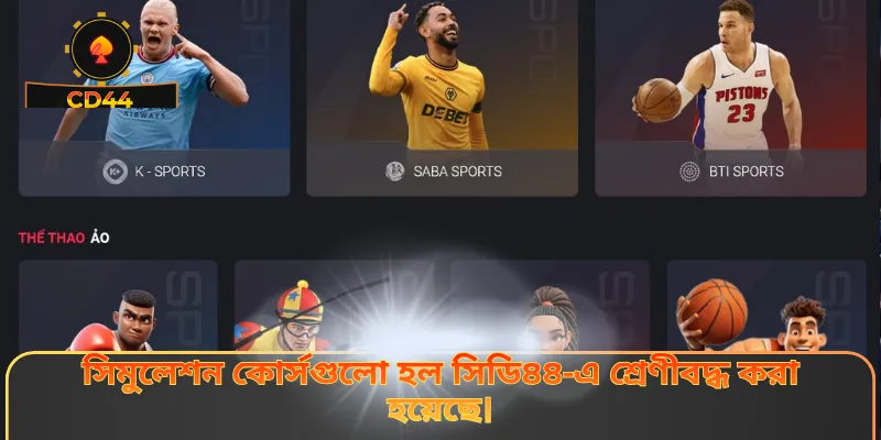 সিমুলেশন কোর্সগুলো হল সিডি৪৪-এ শ্রেণীবদ্ধ করা হয়েছে।